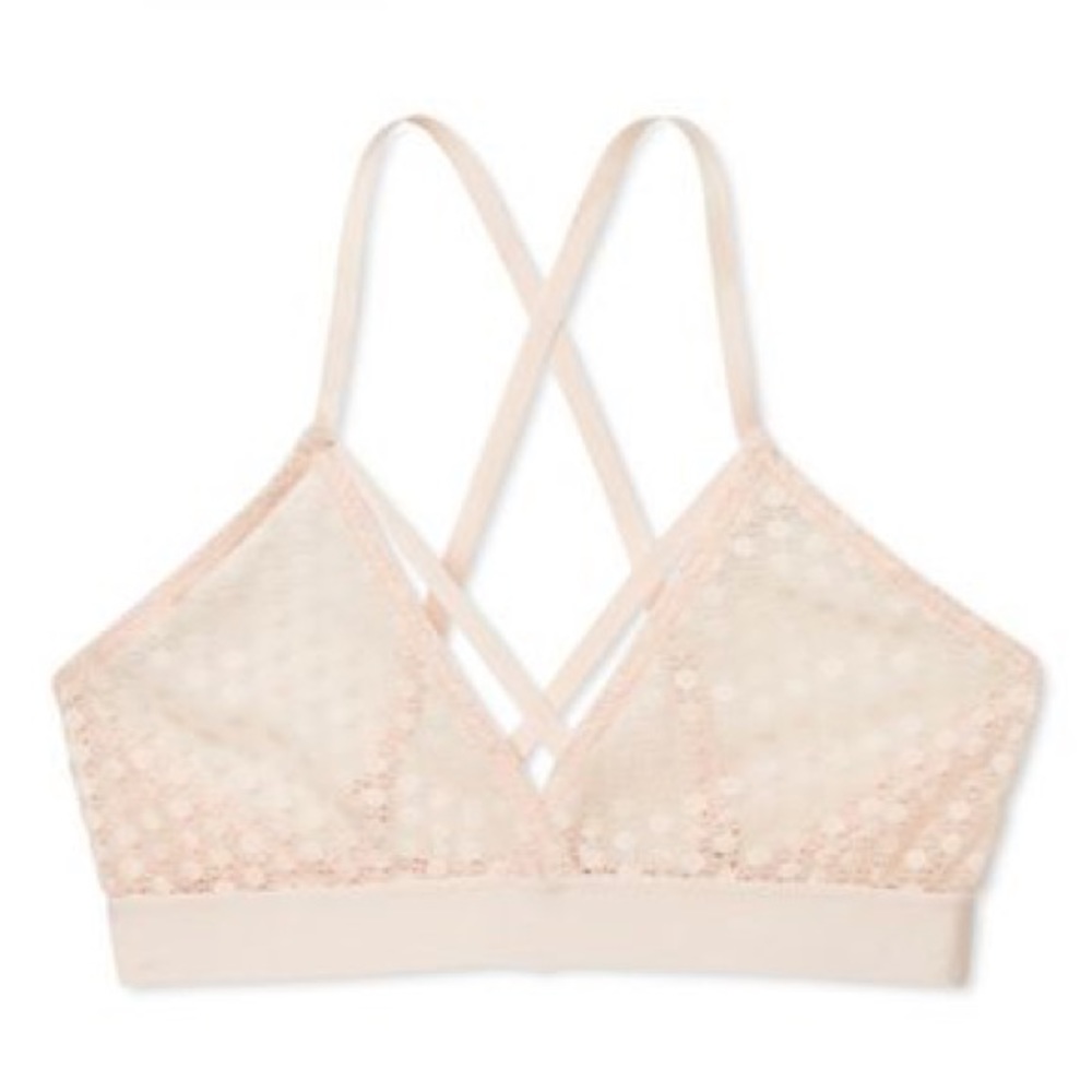 NWOT Sweet Treats Pink Strappy Lace Bralette